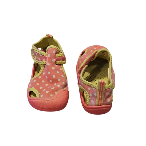 OshKosh B'gosh Pink and Yellow Sandals with Adjustable Straps - Picture 3 of 7